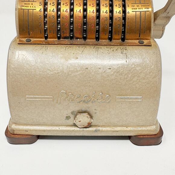 Vintage Precise Mechanical Adding Machine Lever 1940s Chicago Handle Works - Picture 6 of 9